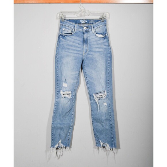 Denizen from Levi's High Rise Vintage Slim Distressed Destroyed Jeans Sz 3 - Picture 1 of 3